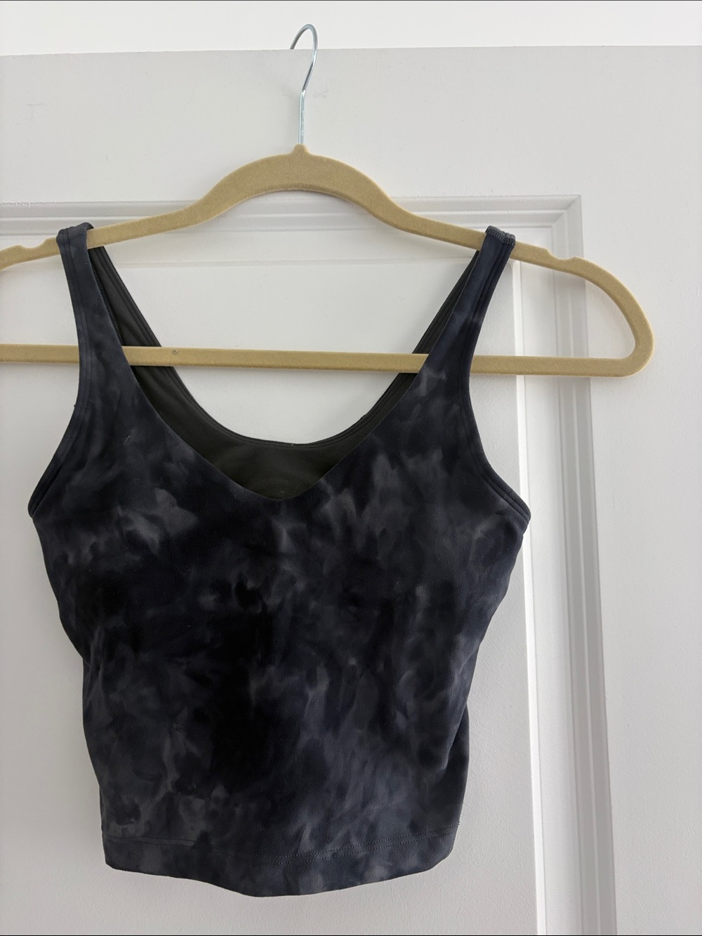 lululemon athletica Black Tie-Dye Crop Tank Top